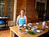 A Woman's work is never done see! Slaving over a hot stove for three days....Thai Master Chef Cookery Course, Chiang Mai with Perm the headcase chef!! Do you like my vegetable carvings???  Not bad for a first effort....